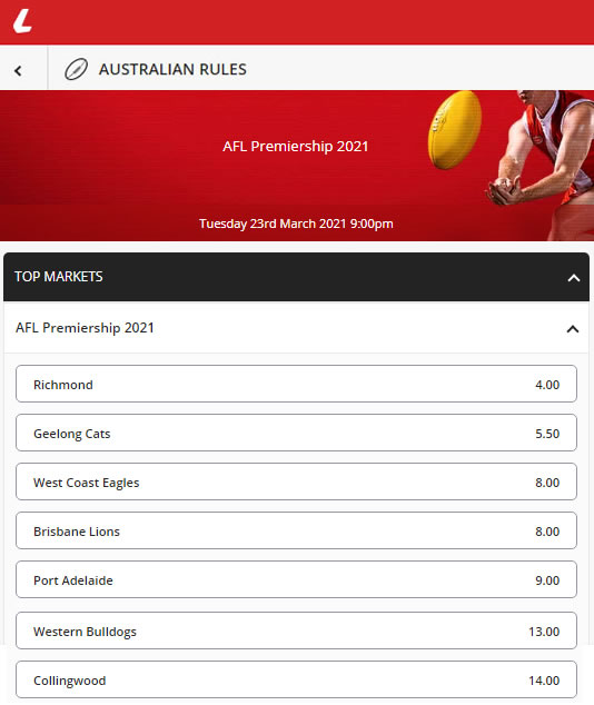 Photo: afl odds finals