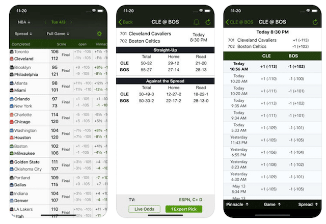 Photo: sports odds comparison